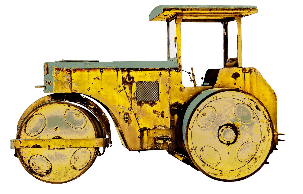 roll road roller old free photo