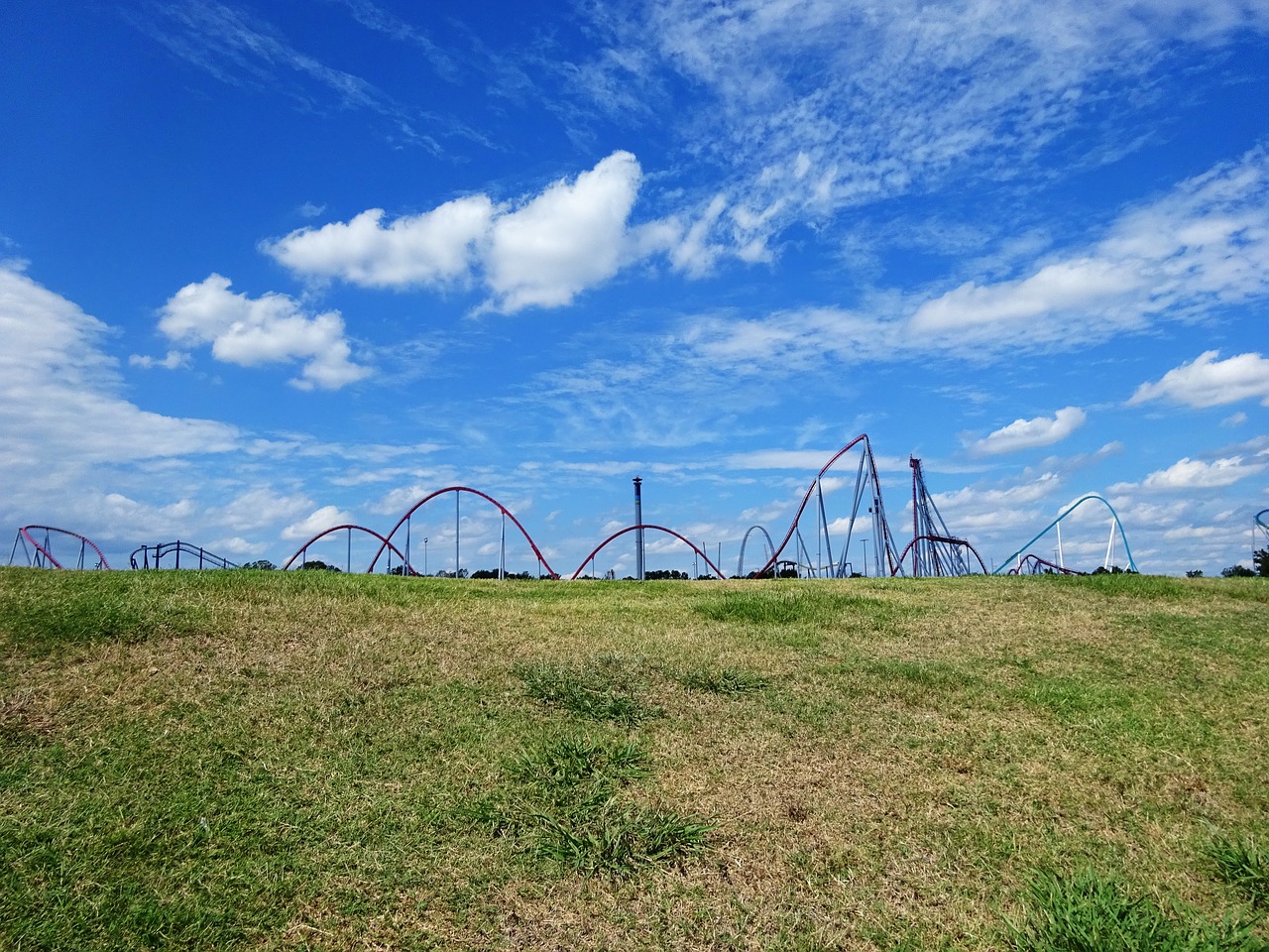 roller coaster amusement park free photo