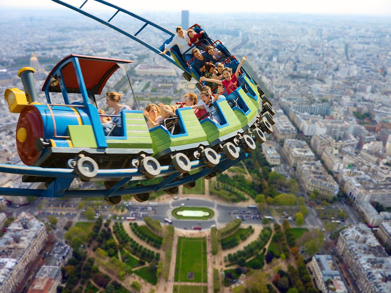 roller coaster very high no fear of heights free photo