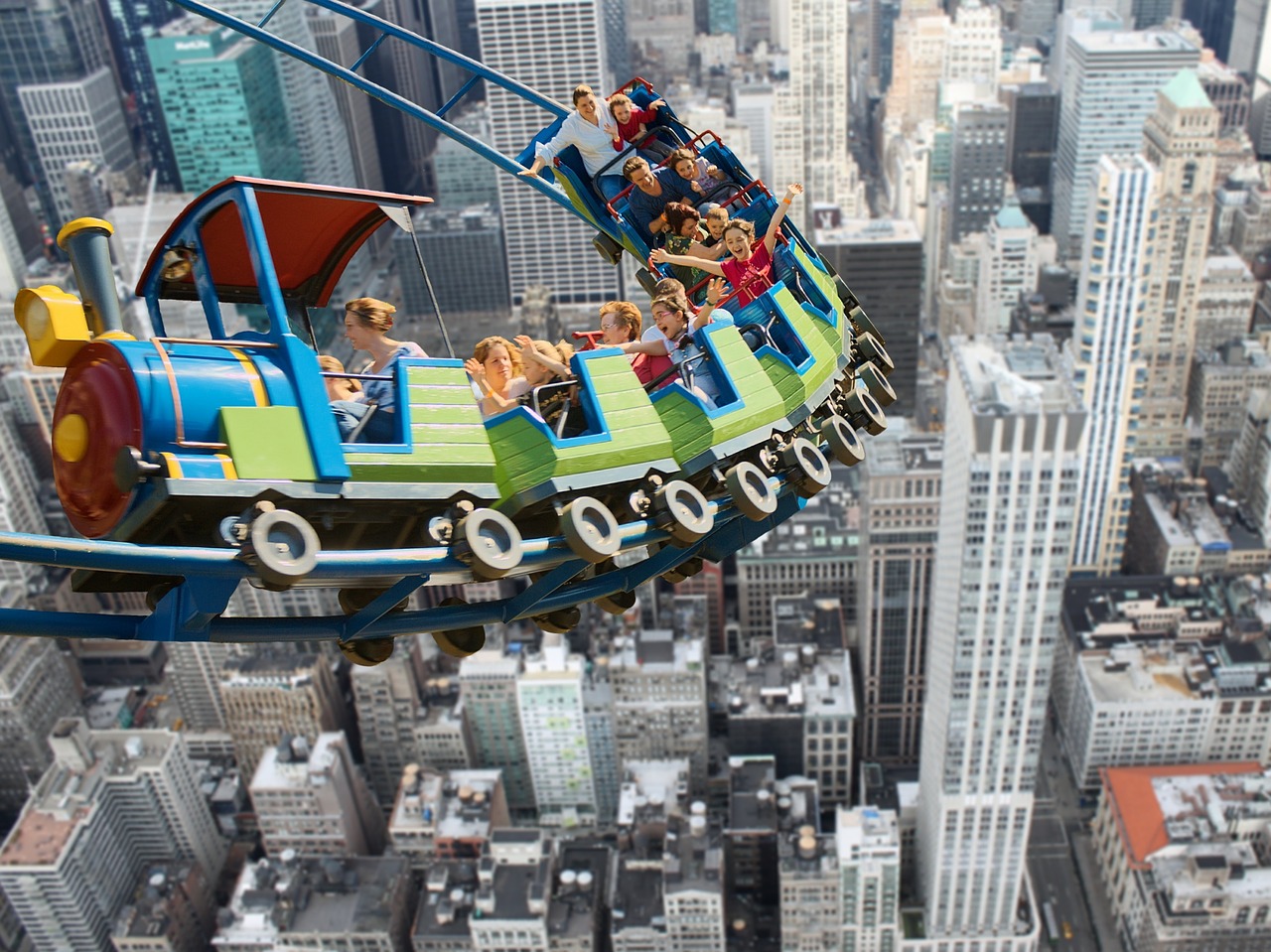 roller coaster new york very high free photo