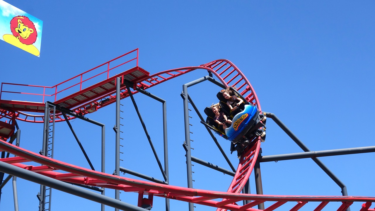 roller coaster fun theme park free photo