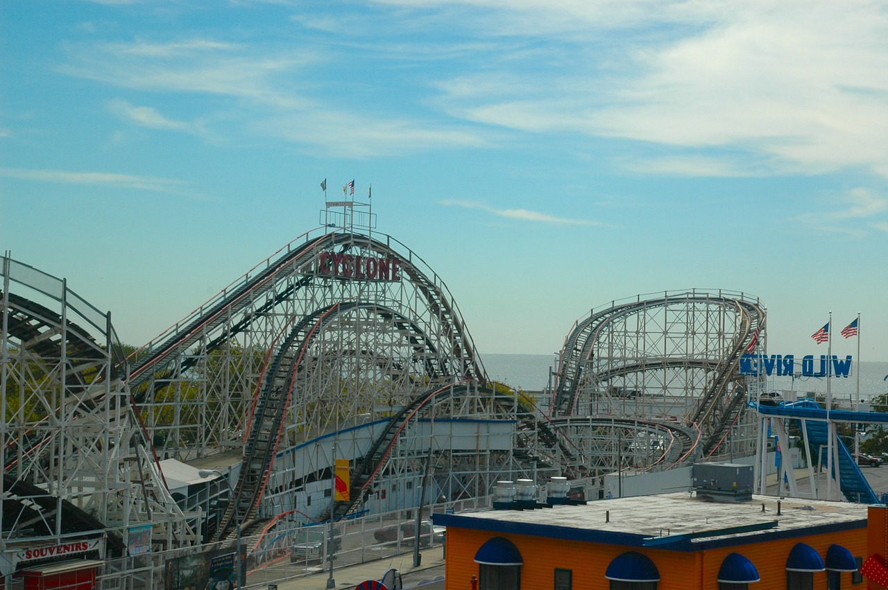 roller coaster theme park amusement park free photo