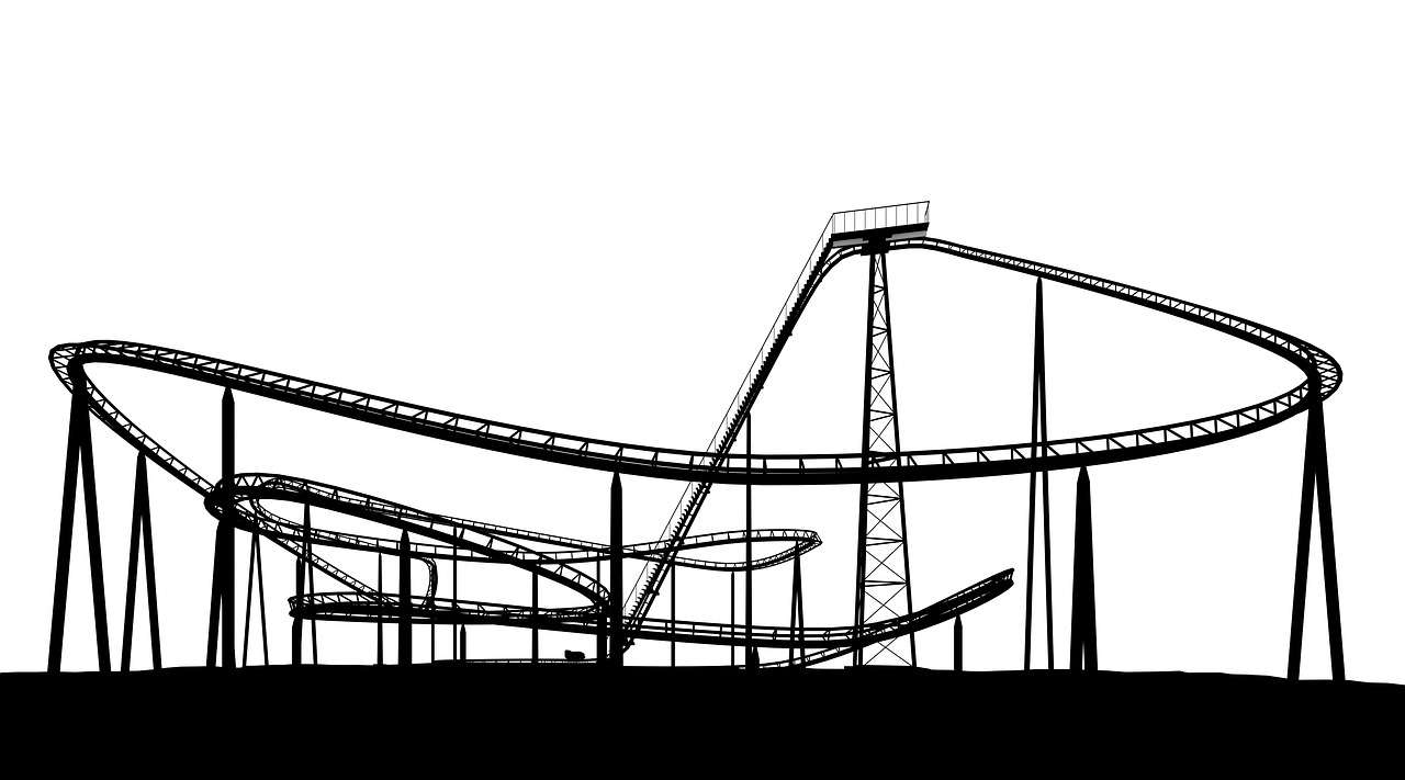 roller coaster sw black and white free photo