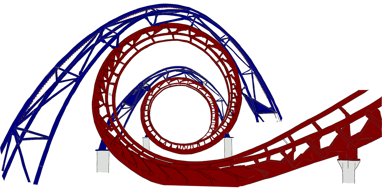 roller coaster tube red free photo