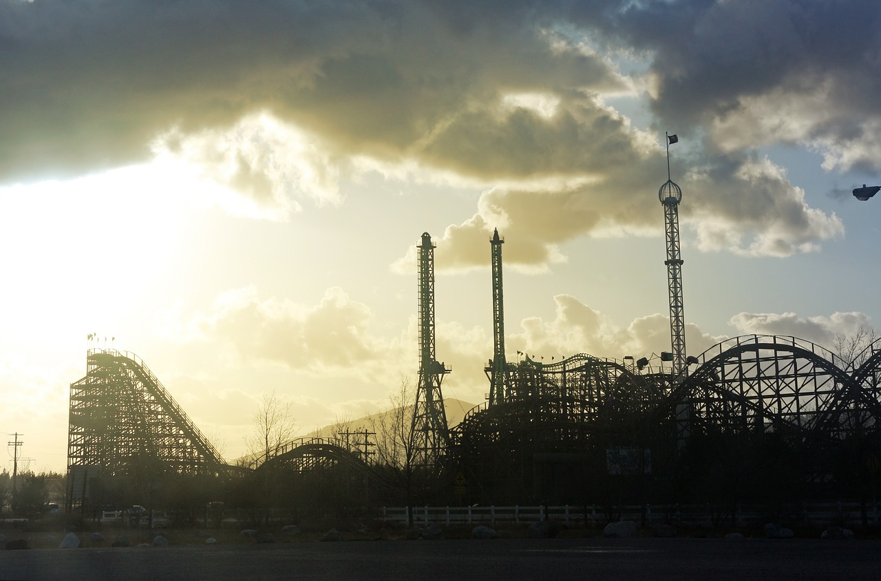 roller coaster theme park amusement free photo