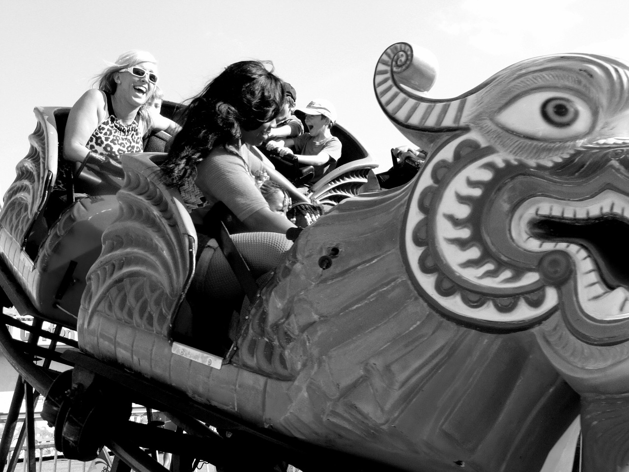 rollercoaster children's carnival ride amusement free photo