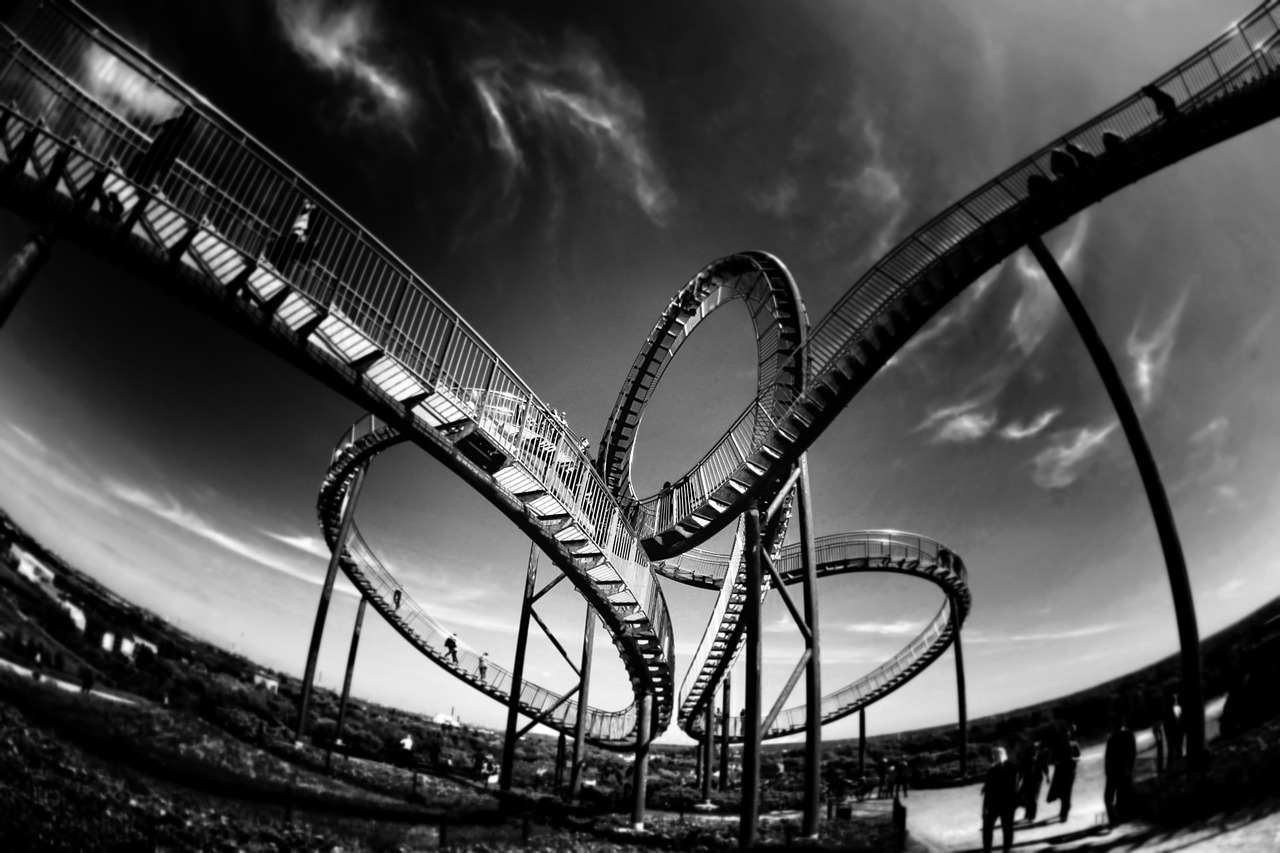 rollercoaster looping amusement free photo