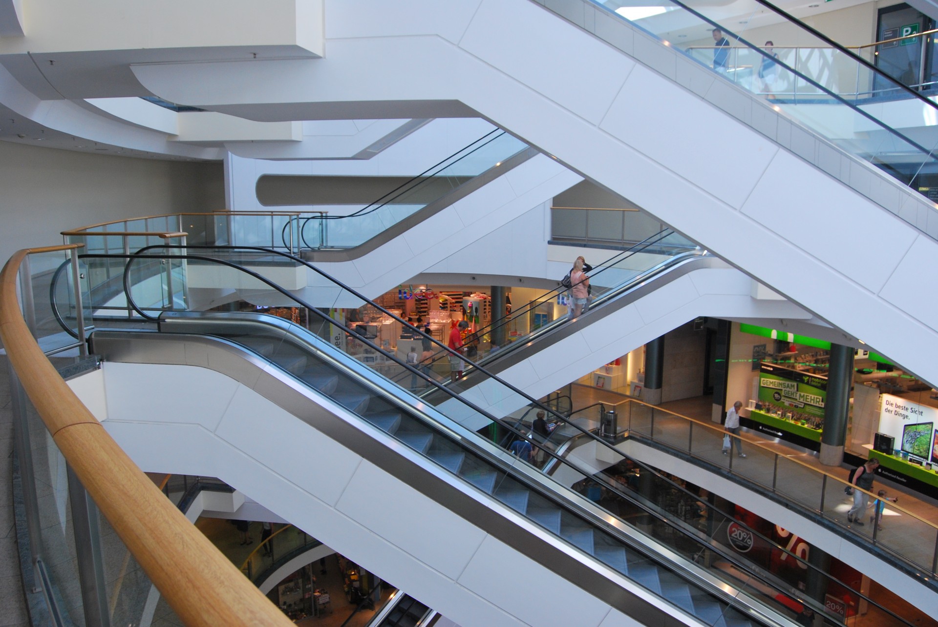 department store escalator man free photo