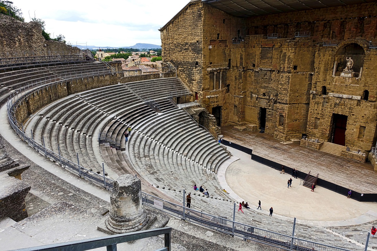roman amphitheater monument free photo