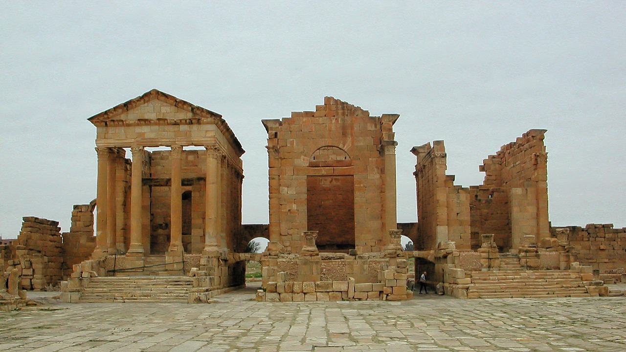 roman ruins sbeitla free photo