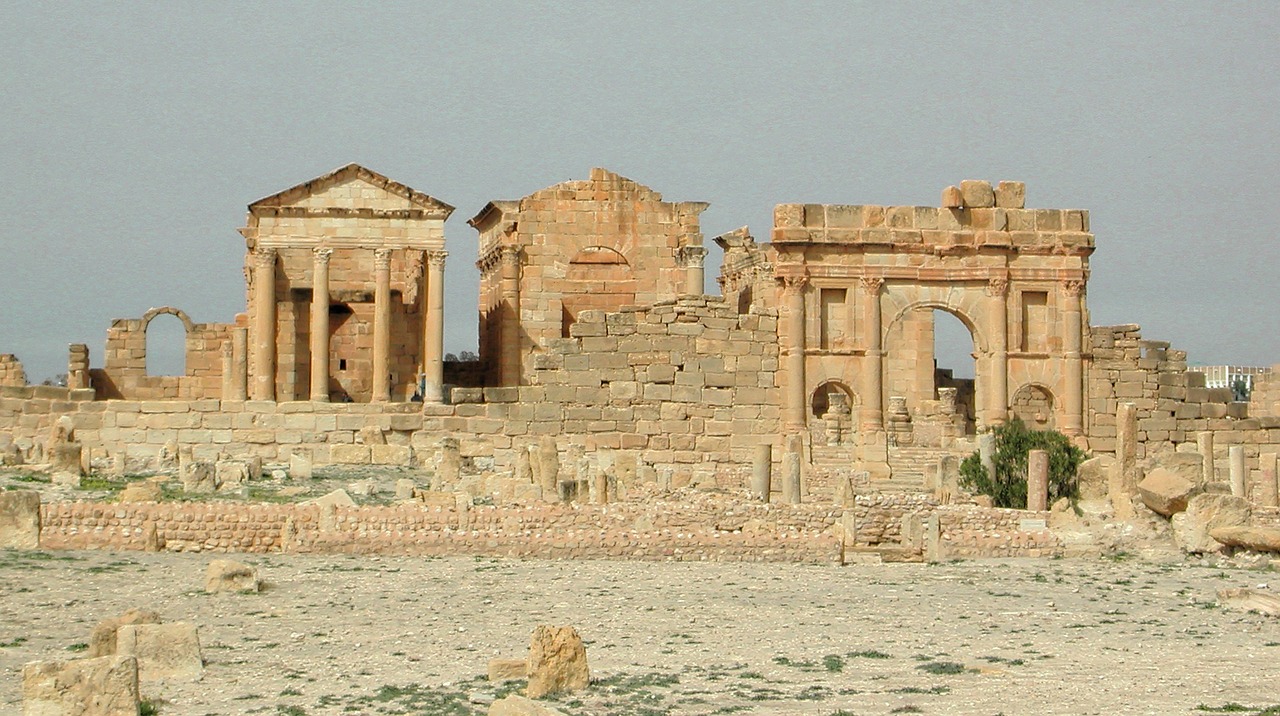 roman ruins sbeitla free photo