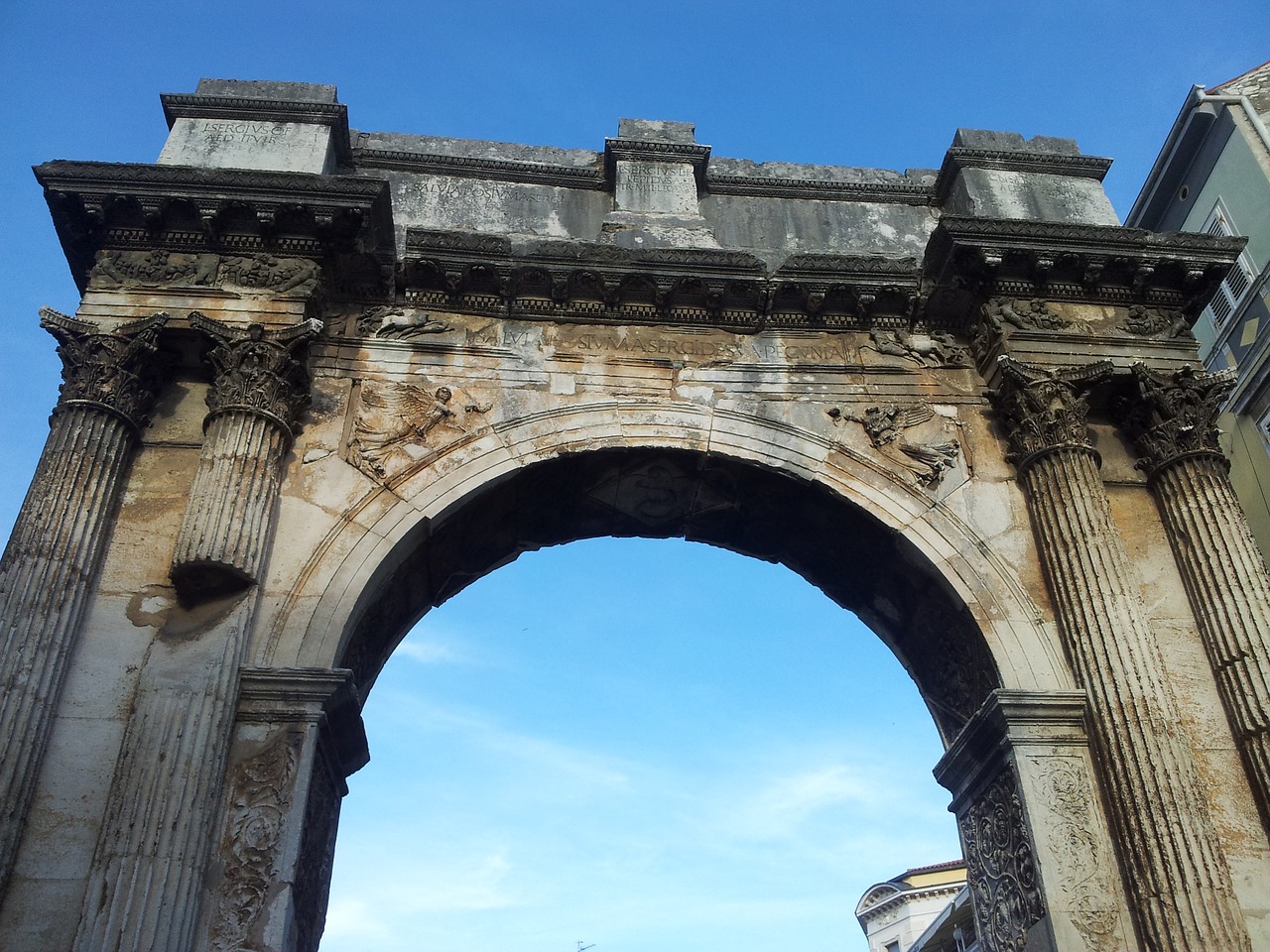 roman arch architecture free photo