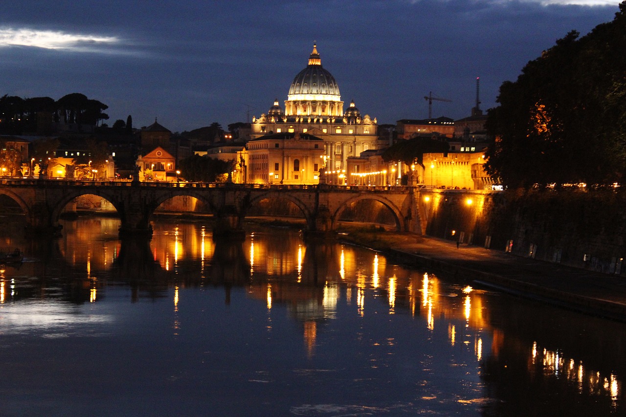 roman night view the vatican free photo