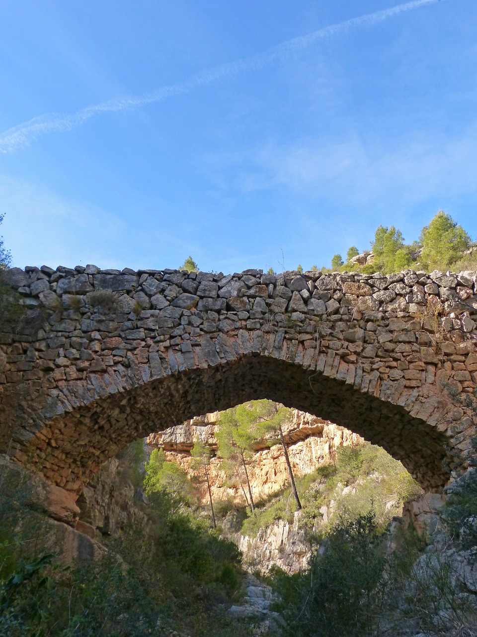 roman bridge priorat cavaloca free photo