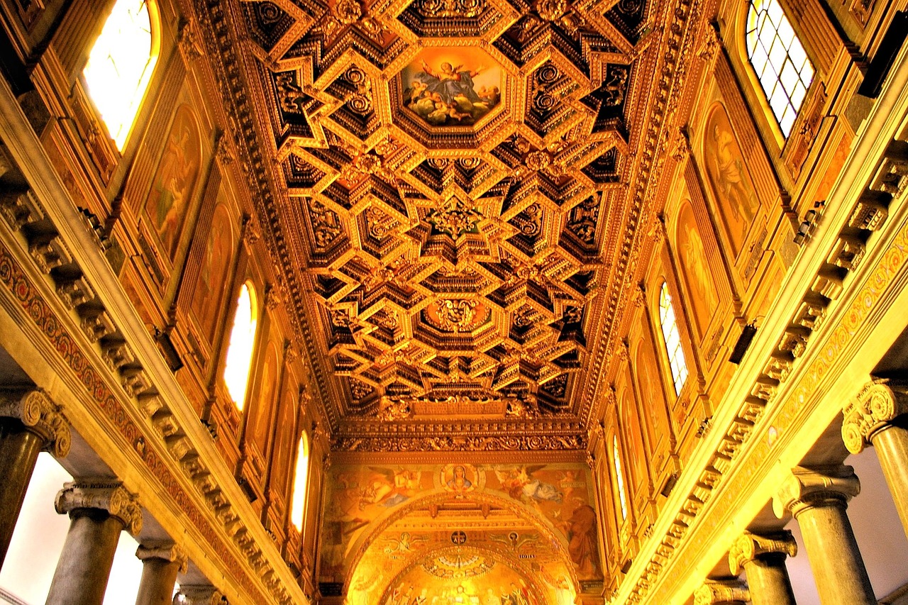 roman church ceiling art free photo
