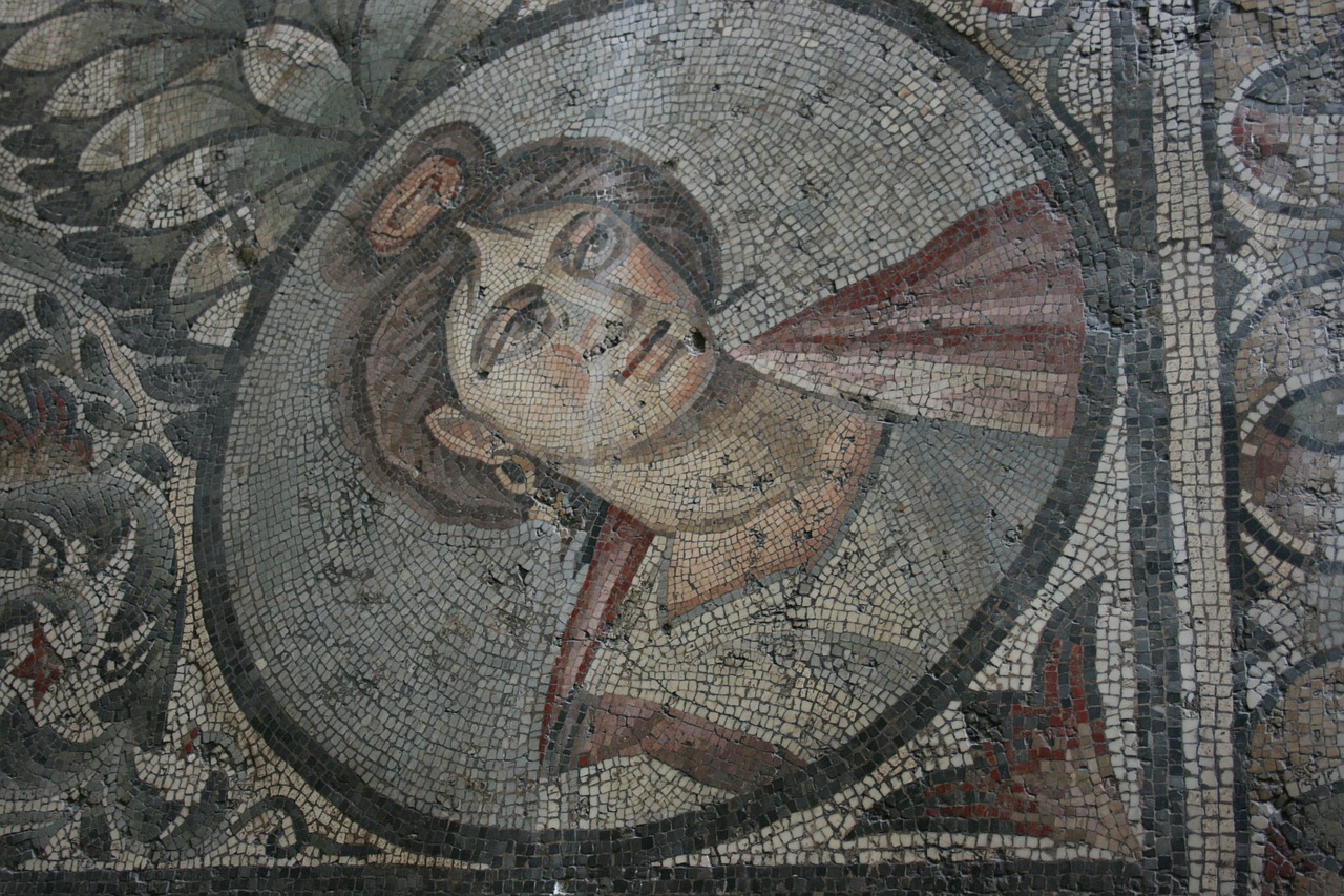 roman mosaic mosaic british museum free photo