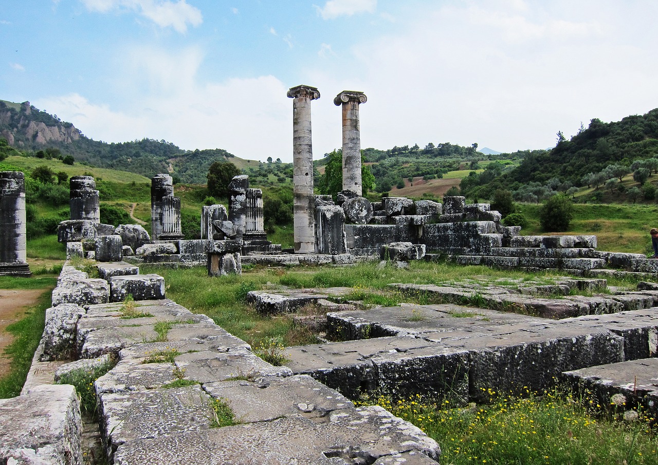 roman ruins sardes turkey free photo