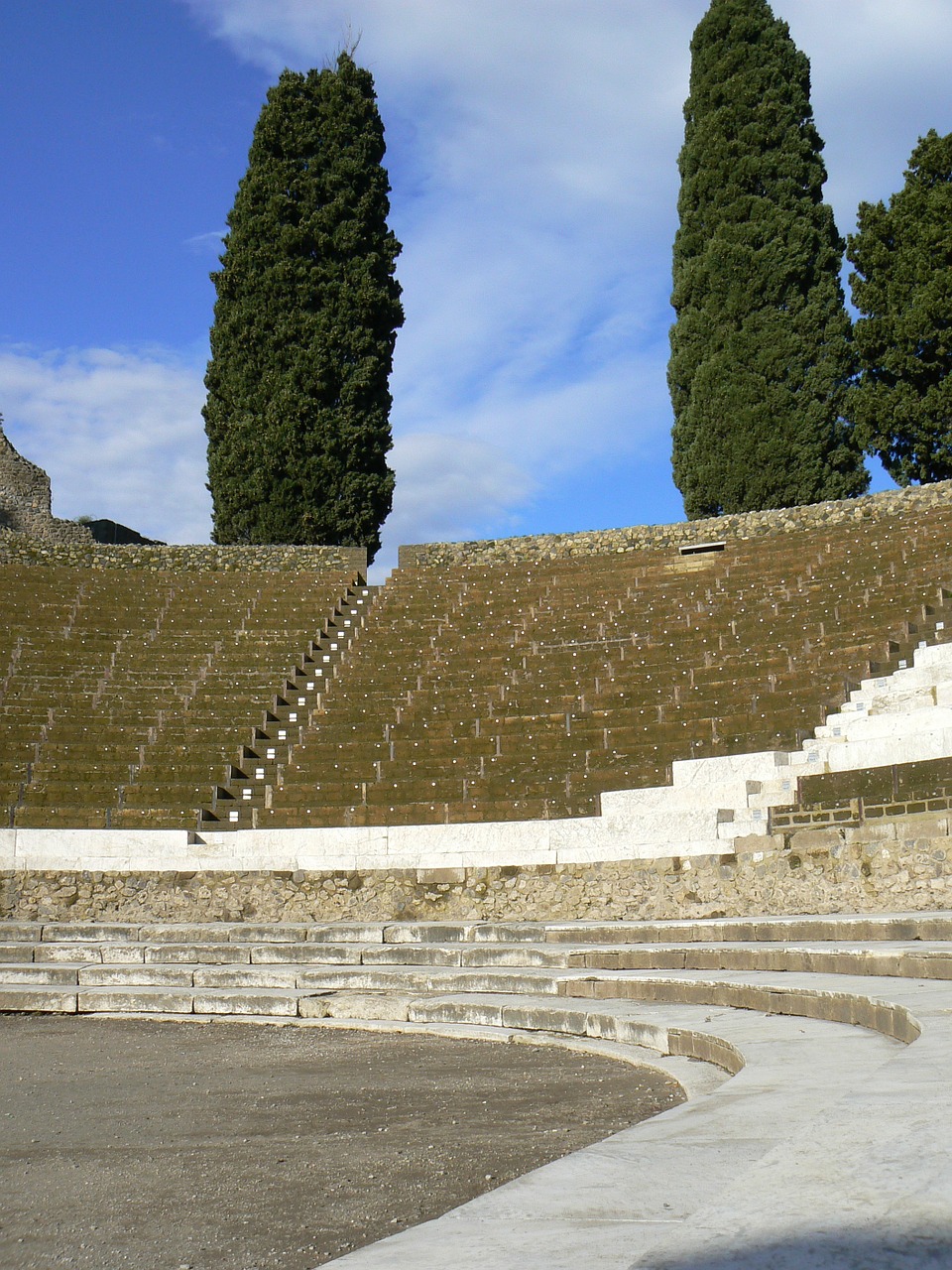 roman theatre ruins pompeii free photo
