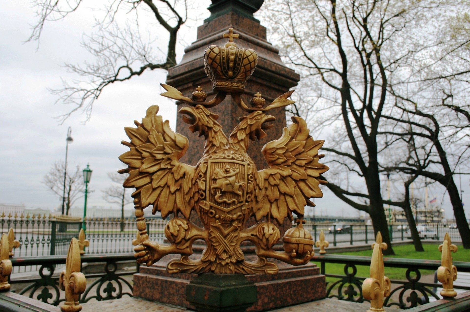 crest golden two headed eagle free photo