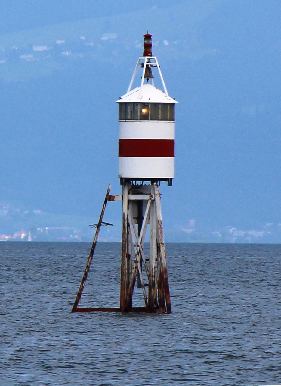 romanshorn lighthouse sturmwarnung free photo