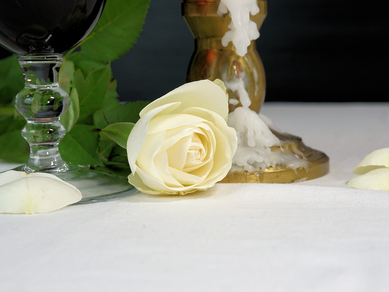 romantic rose candle free photo