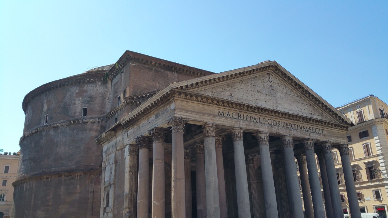 rome pantheon historic free photo