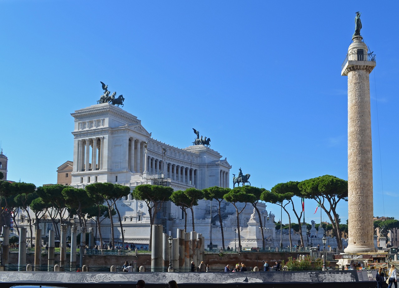 rome summer blue sky free photo