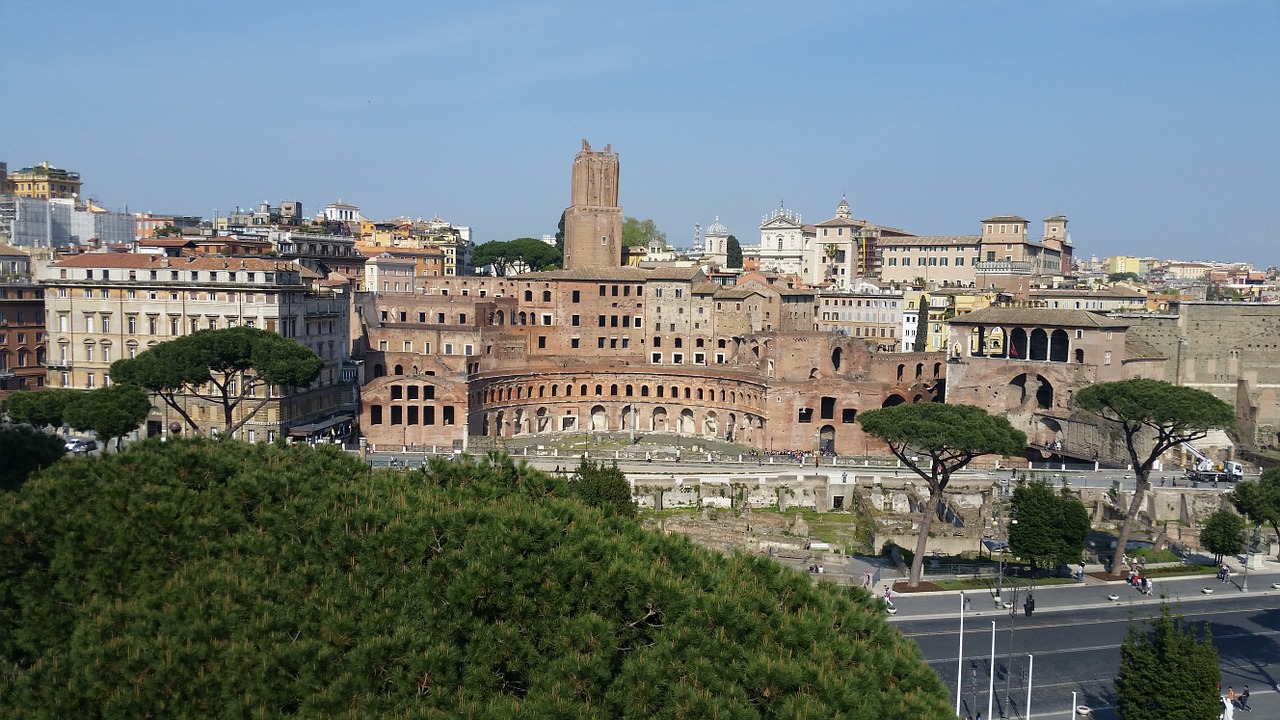 ruins roman civilization italy free photo