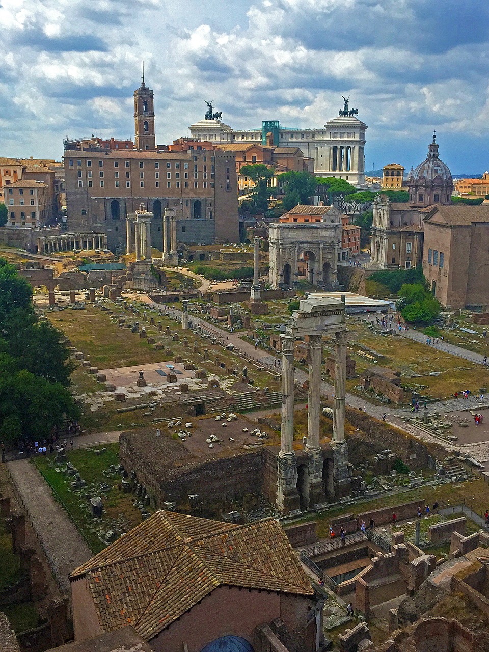rome roman forum ancient ruins free photo