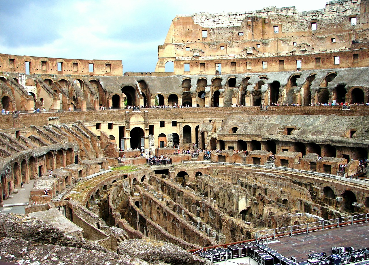rome colosseum interior free photo