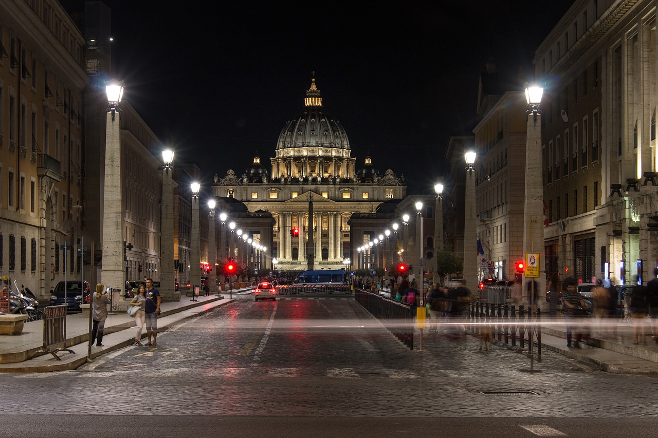 rome night italy free photo