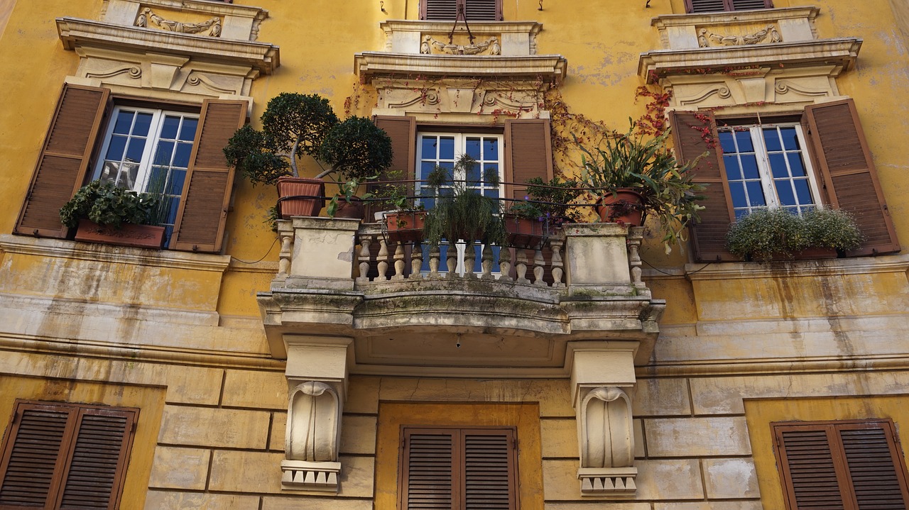 rome oppian hill balcony free photo