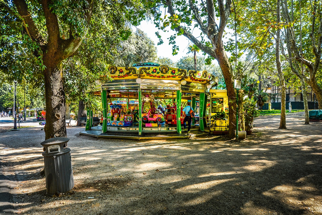 rome park carousel free photo