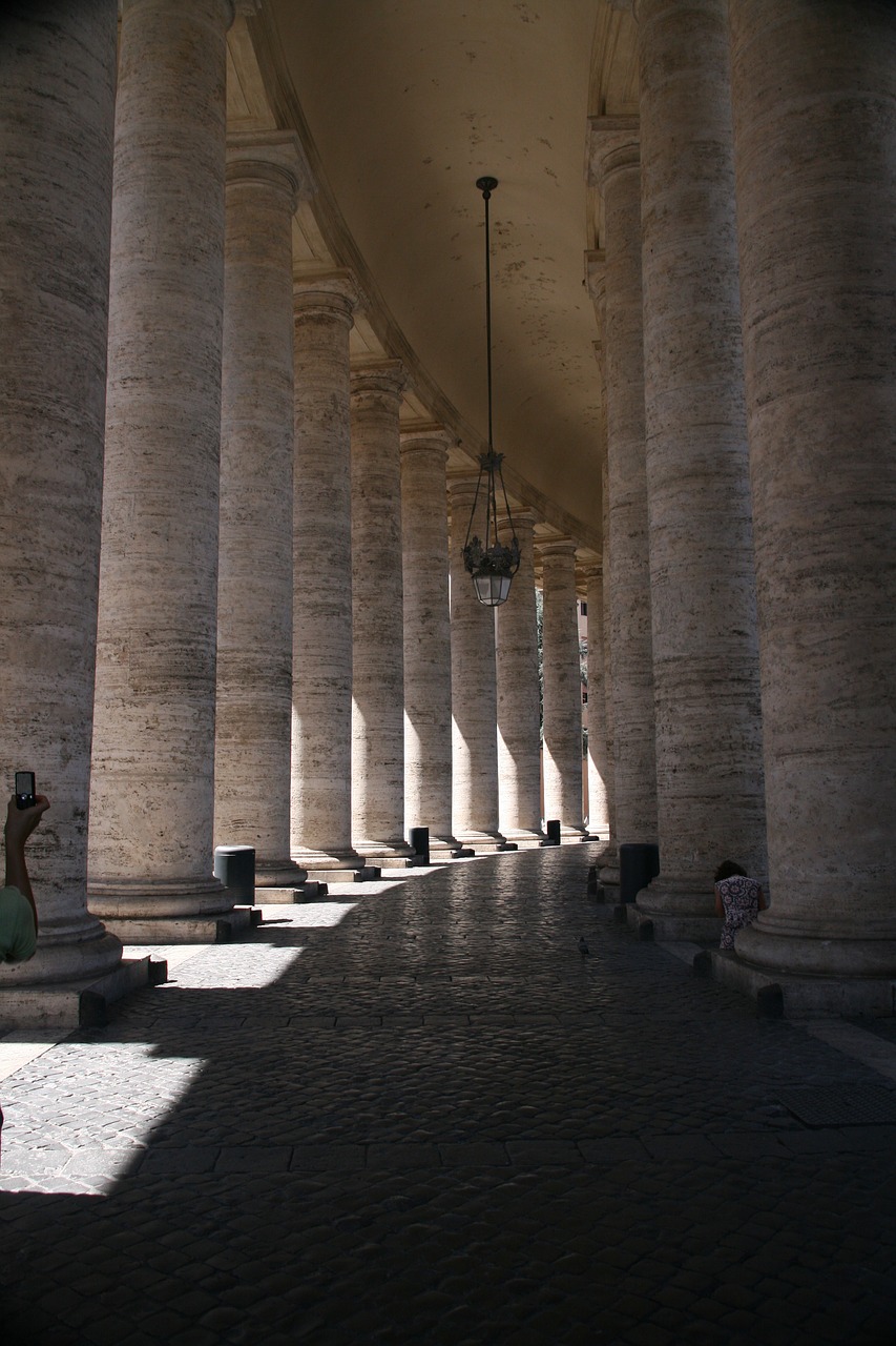 rome colonnades columnar free photo