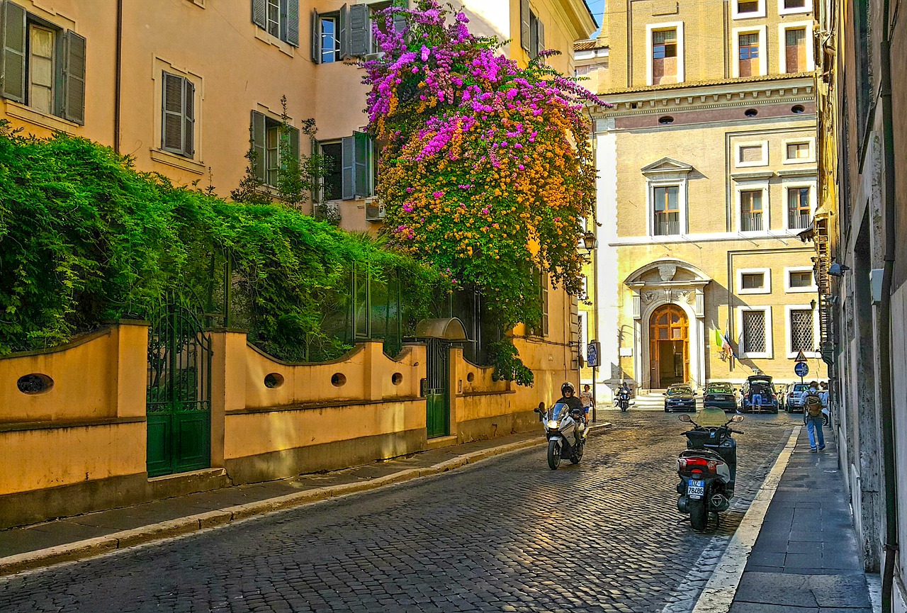 rome motorcycle italy free photo