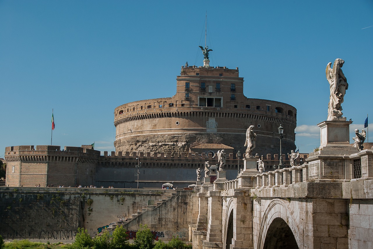 rome castle saint-angel fortification free photo