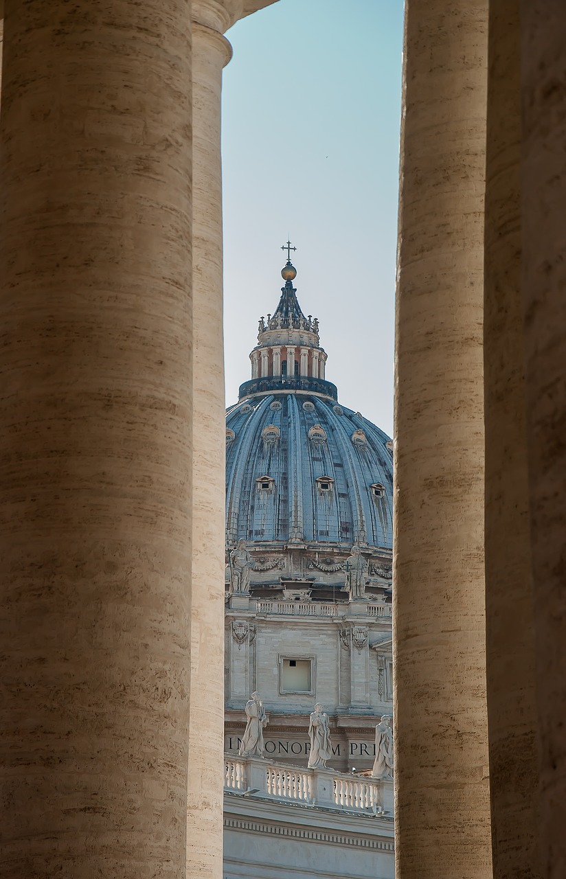 rome vatican columns free photo