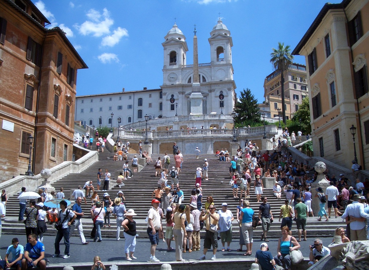 rome spanish steps architecture free photo