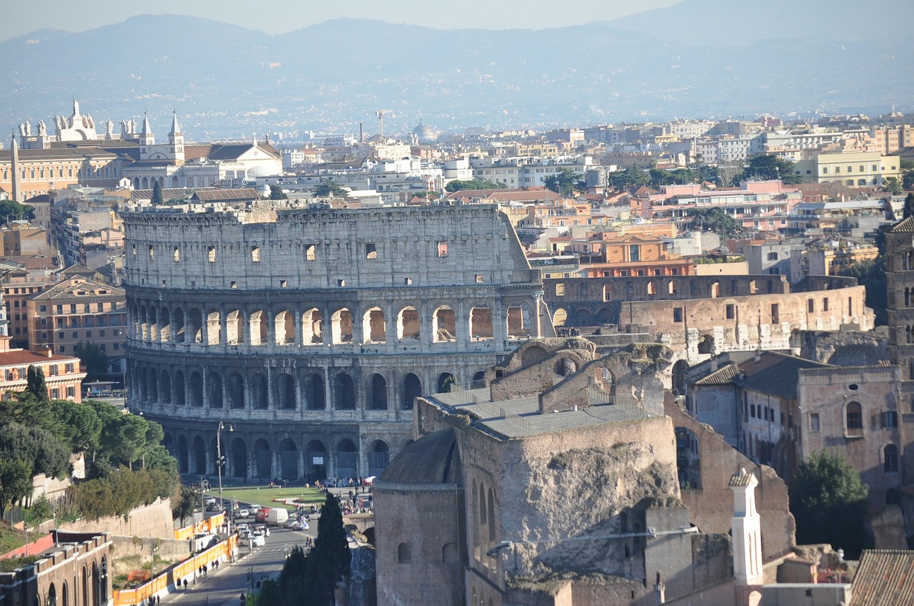 rome colosseum ruins free photo