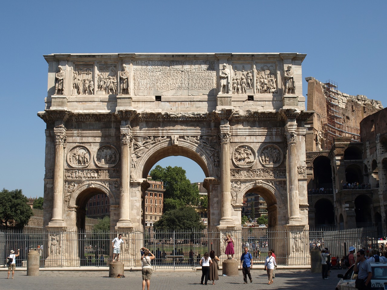 rome  arch of constantine  of via triumphalis from free photo