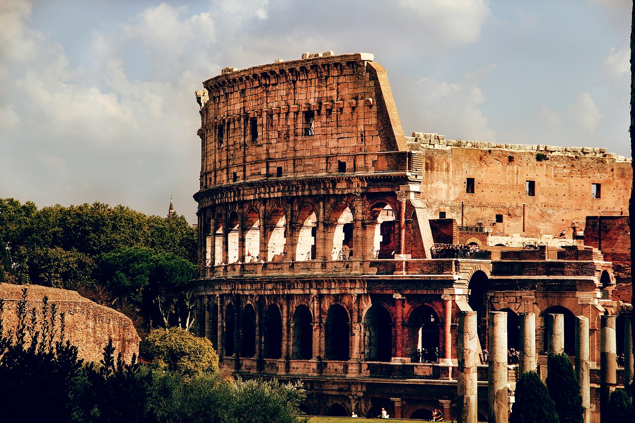 rome  amphitheater  colosseum free photo