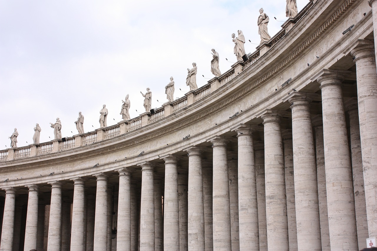 rome vatican columns free photo