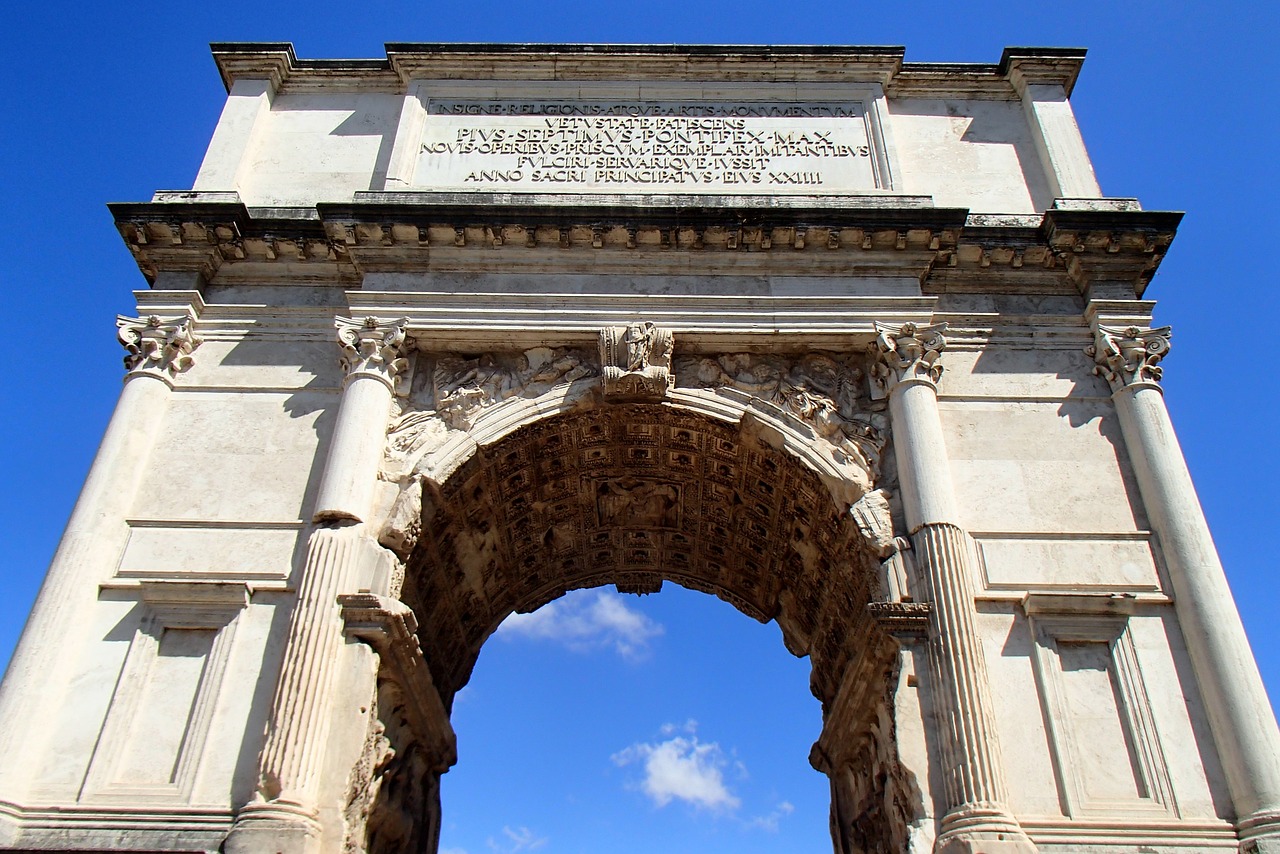 rome sculpture triumphal arch free photo