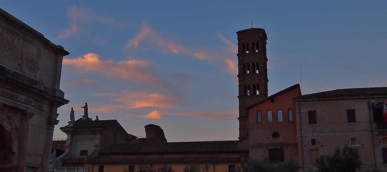 rome sunset italy free photo