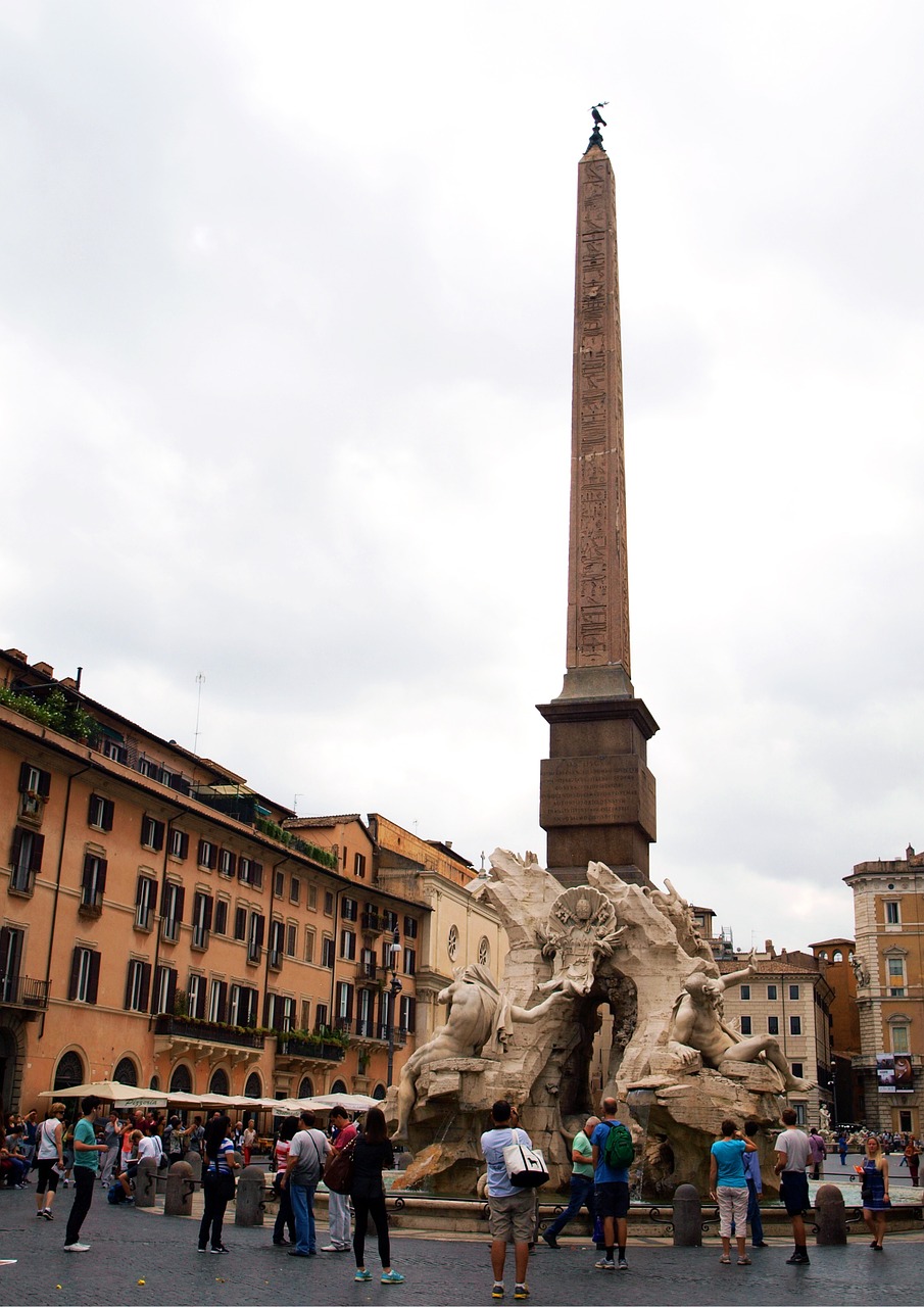 rome statue fountain free photo