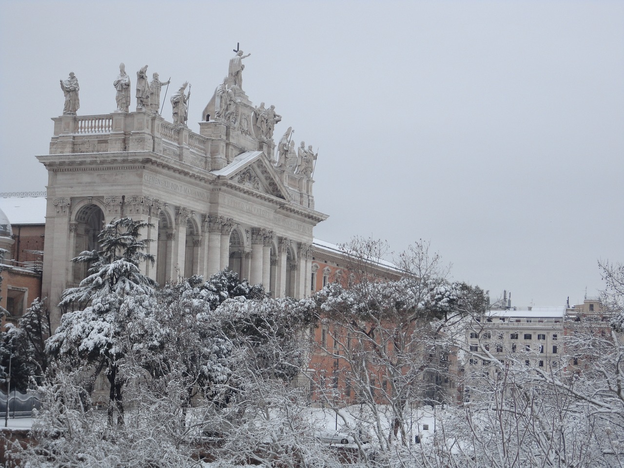 rome snow san giovanni free photo