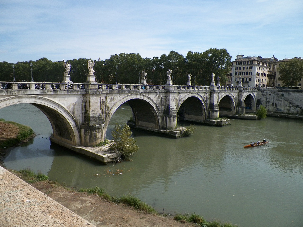 rome bridge italy free photo