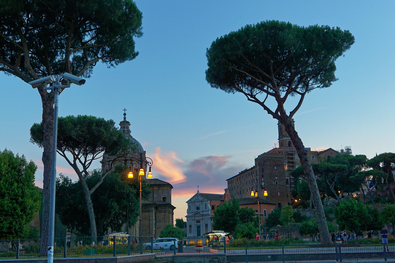 rome italy dusk free photo