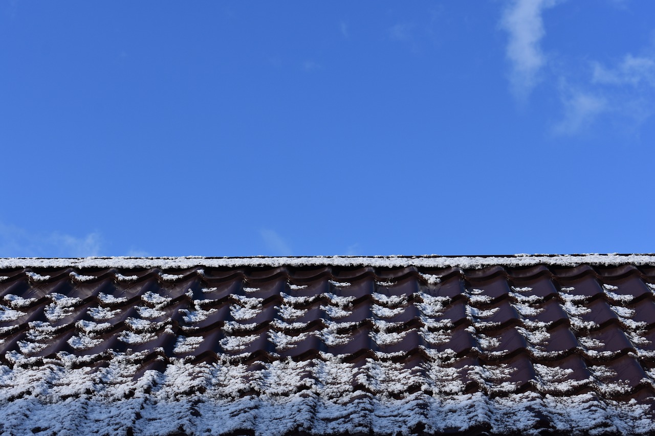 roof  snow  sky free photo