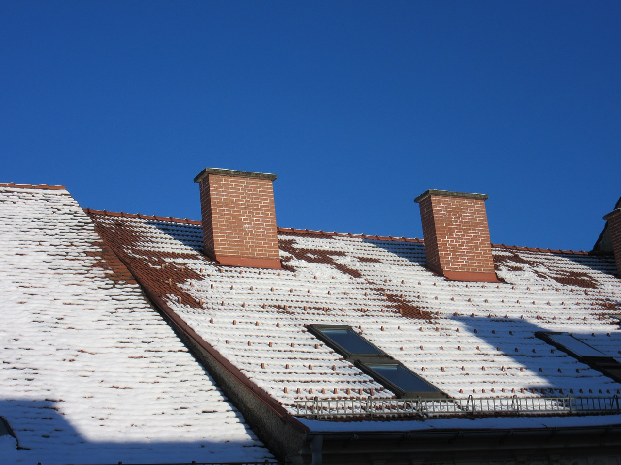 roof snow fireplaces free photo